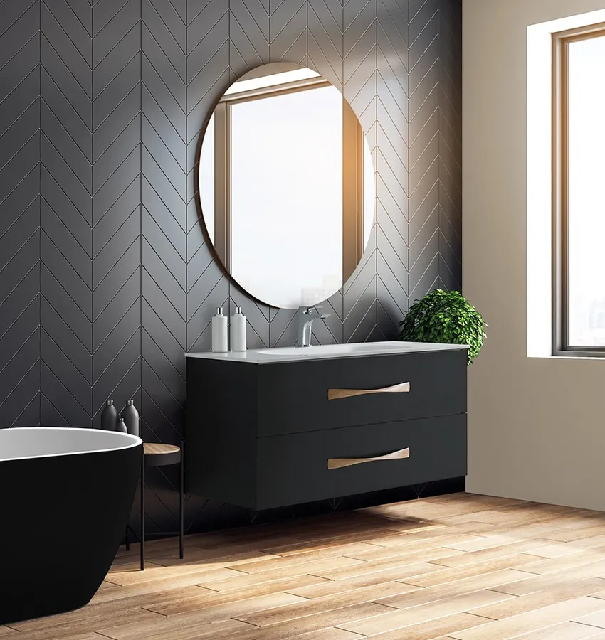 Meuble de salle de bain gris